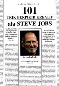 101 Trik Berpikir Kreatif Ala Steve Jobs