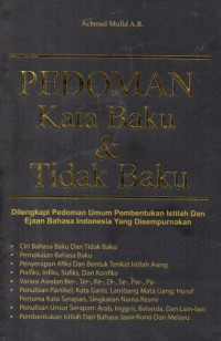 Pedoman Kata Baku dan Tidak Baku